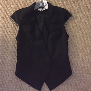 Helmet Lang smoking black wool tux vest